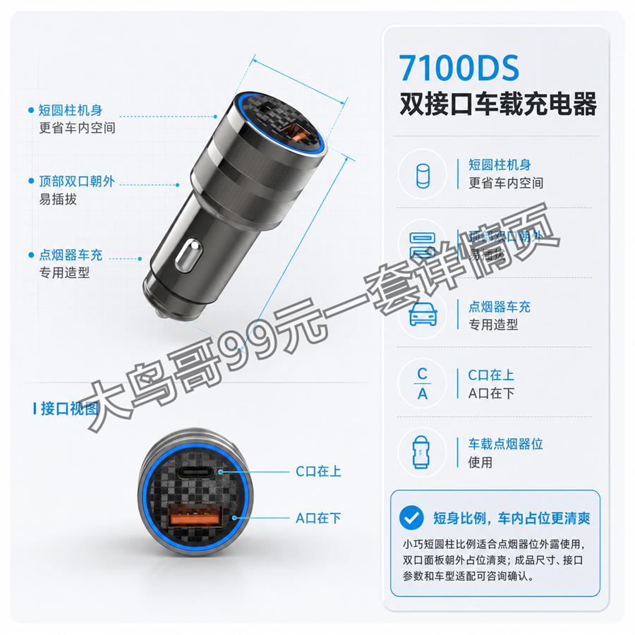 7100DS 双接口车充交付图 大鸟哥200元一套详情页10